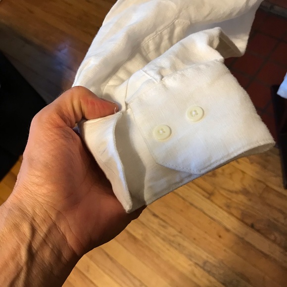 Authentic Oscar de la Renta linen oversized dress shirt or blazer size L - Picture 8 of 13